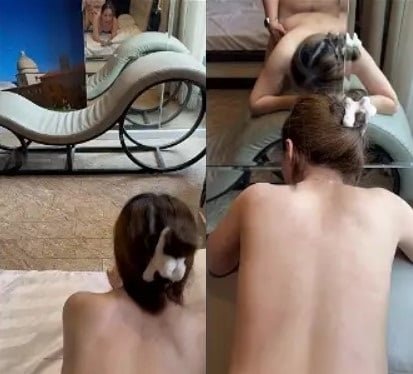 ฮังภาพร้อนของฉันกับแฟนของเธอรั่วไหลออกมา